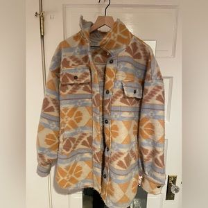 Free People Multicolor Patterned Jacket